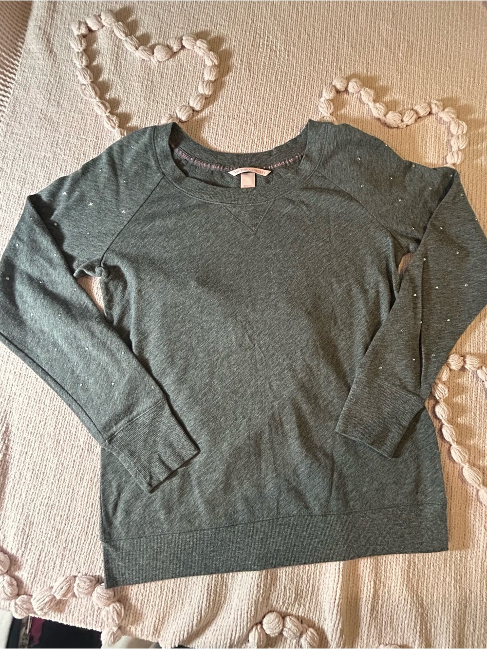 Victoria's Secret Y2K Heather Grey Crewneck Sweatshirt
